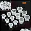 Other Tattoo Supplies Wholesale 200 Pcs/Lot Tattoo Ink Caps Plastic Cups Supplies Medium/Small 16Mm/12Mm 100Pcs Small Siz Topscissors Dhd0G