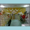 Party Decoration 6 Meter Long Wedding Swags For Backdrop Drapery Event Ice Silk Fabric Background Curtain Drop Delivery 2021 Home Gar Dh7In