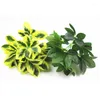 Fleurs décoratives 1 pc réaliste feuille artificielle branche réaliste 9 branches Schefflera plante Faux Simulation plantes décor à la maison