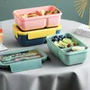 Dinnerware Sets Portable Plastic Microwavable Container Lunch Bento Box For Kids School Salad Fruit Picnic