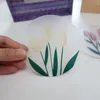 Tovagliette in acrilico posto per tazze per fiori, illustrazione, cerimonia del tè