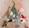 Kerstmis Gezichtsloze pop gloeiende hanger Merry Christmas Decor Lange Long been Xmas Hanging Ornament 5 Patronen SN6809