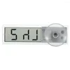 Настенные часы 1pcs Поиск прочный прозрачный автомобильный электронный ЖК -дисплей Digital с Sucker Est Watch