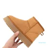 Fashion Classic Mini Fur Boots Designer Woman Men Platform Snow Boot Real Leather Fluffy Warm Winter Ankle Booties