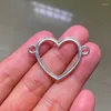 Charms 12st 38x27mm Big Heart Connector Pendants smycken som g￶r DIY WomenNecklace Armband Handgjorda hantverkstillbeh￶r