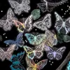 Gift Wrap 45pcs Laser Effect Moon Butterfly Decorative Stickers Bronzing PET Labels For Journal Diary Scrapbooking DIY