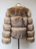 Damen Pelz Faux HJQJLJLS 2022 Winter Frauen Mode Waschbär Mantel Luxus Kurze Flauschige Jacke Oberbekleidung Fuzzy Mantel HKD230727