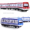 DIECAST MODEL CAR 1 32 Modele stopu stopu Metro Wysoka symulacja Model pojazdu magnetycznego metalowe dieceasts wycofanie pojazdów zabawek dla dzieci 220930