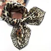 Bandanas Kerchief Women Printing Scarf Waiter Flight Faux Silk Vintage Wrap El Square Business Imitate 1PC Retro Handkerchief