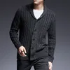 남자 스웨터 패션 브랜드 스웨터 남자 카디건 두꺼운 슬림 핏 점퍼 니트웨어 고품질 가을 한국 스타일 캐주얼 남성 의류 220930