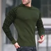 Men's Sweaters Vintage Pattern Patchwork Long Sleeve Sweater Men Autumn Fashion Crew Neck Knitted Tops Pullover Mens Casual Slim Knit 220930