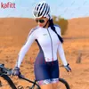 Cykeltröja sätter Kafitt Women's Shorts Set Triathlon Jumpsuit Outdoor Bicycle Racing Suit Long Sleeve Shirt 220929