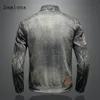 Heren Jassen Spring herfst Men Denim Fashion Slim Past Motocycle Jean Jacket Patchwork Multi Zipper Sexy Clothing 220930