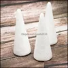 Party Decoration 10Pcs 18.5Cm White Solid Foam Diy Cone Children Handmade Craft Accessories For Home Christmas Drop Delivery 2021 Gar Dhnq5