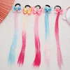 Hårtillbehör Wig Twist Braid Elastic Bands Girls Colorful Fake Rubber Tie Ponytail Holder Ring Children Huvudbonader