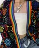 秋 2022 デザイナー女性のセーターレディースハイエンドの高級 V ネックカーディガンカーディガン G レタープリント快適な暖かいメンズセーター