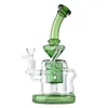 Disponibile Tornado Recycler Bong Klein Perc Narghilè Tubi per l'acqua in vetro inebrianti Tubi per fumatori colorati Base pesante Dab Rig con ciotola per giunto da 14 mm