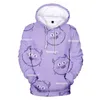 Men's Hoodies Fashion Design Cartoon Print Small Animal Sweatshirt Men/Female Clothing Cute Kids 3D Pullover Hip Hop Harajuku