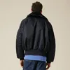 Mensjackor Bomber Nylon Classic Flight Water Resistant avtagbar fauxmouton -krage Keep Warm Coat 220930