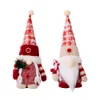 Decoraciones de gnomos de Navidad Laduces hechos a mano Búfalo a cuadros Sueco Tomte Santa Desktop Ornamentos para el hogar RRB15964