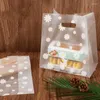 Sacchetti portaoggetti 25 pezzi fustellati in plastica per acquisti di merci con manico sacchetto regalo Candy Cake Wrapping festa di nozze Oranger