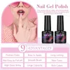 Kits d'art d'ongles Gel Polish Manucure Set Soak Off UV LED Vernis semi-permanent Top et Base Coat Design