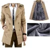 Men's Trench Coats Winter Long Coat Men Velvet Quilted Fleece Male Overcoat Warm Cashmere Windbreaker For Boy Mens Jackets And Nice