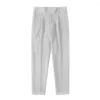 Men's Suits Bottoms Slim-fitting Buttons Suit Trousers Male Business Pants Draping For Jogging