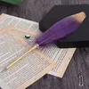 نعام ريشة Quill Pallpoint Pen لتوقيع هدية الزفاف.