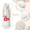 Sublimation wedding wine bottle blank gift bags Christmas decoration wine bag with dracstring for halloween Christmas