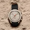 2022メンズウォッチバイオセラミックプラネットムーンフル機能Quarz Chronograph Watch Mission 42mm Nylon Luxury Watch Limited Edition 3656271