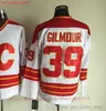 Film CCM Vintage Eishockey 12 Jarome Iginla Trikots genäht 2 Al Macinnis 9 Lanny McDonald 10 Gary Roberts 14 Theoren Fleury 25 Joe Nieuwendyk 30 Mike Vernon Trikot