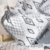 Blankets Picnic Outdoor Fancy Knitted Pography Prop Blanket Luxury Sofa Cover For Living Room White Black Throw Nordic Style