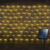 Strings Solar Net Light String 2x3m 200leds 8 trybów Outdoor Fairy Garden Lights Lighs na przyjęcie weselne ogrodzenie ogrodzenia choinki dekoracje choinki