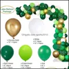 Party Decoration Safari Jungle Balloon Garland Arch Kit Palmbladeren en ballonnen voor Baby Shower Wild Theme Decor Supplies Drop Deliv Dhljh