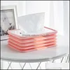 Tissue Boxes Napkins Foldable Sile Box Wet Holder Baby Wipes Paper Storage Towel Dispenser Home Napkin Organizer Drop Delivery 2021 Dhbl0