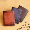 Wallets New Brand Men's Wallet Made of Leather Mini Coin Purse Money Clip Anti-theft Swipe Small Passport Cover Bag Free L220929