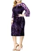 Casual Dresses Women s Sequin Dress Round Neck 3 4 Sleeve Sparkle Glitter Patchwork Plus Size Slim Fit Party Club Midi