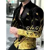 Camicie casual da uomo Luxury Men Colletto rovesciato Camicia con bottoni Designer Lens Print Top manica lunga Abbigliamento Prom Party Cardigan 220930