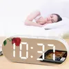 Table Clocks Digital Clock LED Temperature Display Home Electronic Desk Mirror With Smart