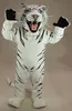 Performance White Tiger Mascot Costume Halloween Birthday Party Parade de publicidade Adulta Uso de terno ao ar livre