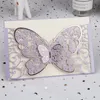 Gratulationskort 50st Butterfly Laser Cut Wedding Invitation Printing Business Personlig fest Gynnar dekoration 220930