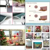 Party Decoration Christmas Backdrop Window Tree Red Stars Bakgrund Xmas Family Festive Pography Po Booth Drop Delivery 2021 Home GA DHQ4Z