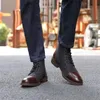 Brytyjskie retro krótkie buty buty buty modne klasyczne klasyczne szwy Faux Suede sznurowanie ulicy na świeżym powietrzu Daily AD331