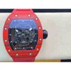 Montre-bracelet de luxe Richa Milles Barrel Mécanique Montre Homme Rm52-01 Véritable Tourbillon Skull Montres PAOK