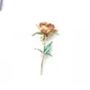 Broschen Vier Farben Blume Rote Brosche Mode Kreative Rose Gold Emaille Mutter Geburtstagsgeschenk