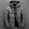 Heren donsparka's heren jas jas winter warm casual herfst opstaande kraag puffer dikke hoed witte eend parka mannelijke heren winterdonsjack met capuchon 220929