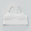 Ll Solid Color Women's Yoga Bra Slim Fit Sports Shock-Absorving Bra Fitness Vestセクシーなランジェリーデタッチ可能なチェストパッドソフトLUレディースブラジャージムランジェリー