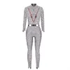 Dames Jumpsuits Rompertjes FCCEXIO Kant Pailletten Patroon 3D-geprint Cosplay Kostuums Sexy Jumpsuit Body Volwassen Carnaval Feestkleding S-XL monos mujer 220929