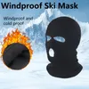 Bandanas 3 trous coupe-vent pour hommes et femmes, masque facial chaud d'hiver, capuche de Ski tactique, cyclisme, course à pied, entraînement sportif